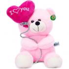 Tickles I Love You Balloon Heart Teddy, Pink (18 cm)