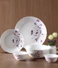 La Opala Diva Dazzle Purple Dinner Set 33 Pcs