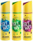 Set Wet Cool, Charm and Swag Avatar Deodorant Spray - For Men  (450 ml, Pack of 3)