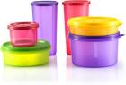 Flipkart SmartBuy Multipurpose Containers - 535 ml, 350ml, 290ml, 190ml, 150ml - Plastic Fridge Container  (Pack of 6, Multicolor)