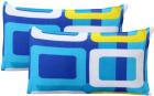 Home Elite Geometric Pillows Cover  (Pack of 2, 46 cm*69 cm, Blue)