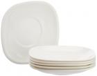 Signoraware Quarter/Snack Plate Set, Set of 6, White