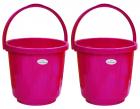 Princeware Super Delux Bucket Having Capacity of 20 Ltrs Each in Set of Two Available in Pink Colour