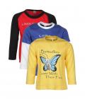 Goodway Junior Boys DYK-1- Red,Royal,Yellow Combo Pack of 3 T-Shirts