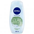 NIVEA Women Clay Body Wash, Ginger & Basil Shower Gel, Deep Cleansing for Velvety Soft Skin, 250 ml