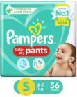 Pampers New Small Size Diapers Pants+S+56 - S