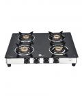 Black Pearl Plasma Four Burner Toughened Glass Gas Stove