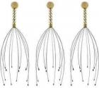 Kikkerland Bokoma Hand Held Scalp Head Massager, Set of 3