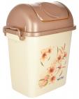 Nayasa Swing Dustbin with Lid, 13.5 Litres, Brown