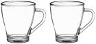 Amazon Brand - Solimo Hollywood Glass Coffee Mug Set, 255ml, Set of 2, Transparent