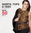 Min. 50% Off Women Shirts,Top & Tees