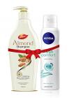 Dabur Almond Shampoo, 350ml with Free Nivea Deo, 150ml