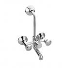 Pray 2 in 1 Mixer with Wall Flange Chrome Plated Brass Tap for Bathroom/Kitchen (FL010)