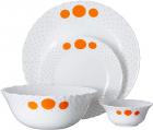 Cello Imperial Dinner Set, 13-Pieces, White/Amazon Creeper