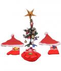 Beautiful Christmas theme Desktop 30.48 cm (12) Tree with Decoration, Caps, Stockings, Gift Bag kit 203