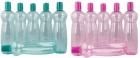 Milton PACIFIC 1000 ml Bottle  (Pack of 12, Green, Pink, PET)