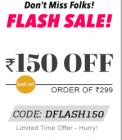 Flash Sale Rs. 150 off on orders of Rs. 299