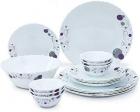 LaOpala Haze Dinner Set, 33-Pieces, White/Purple