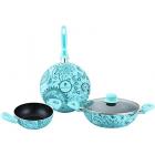 Wonderchef Oscar Blu Bello Aluminium Cookware Set, 4-Pieces