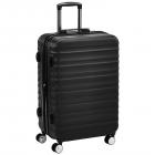AmazonBasics Premium Luggage, Hardside Spinner Travel Suitcase with Wheels - Black