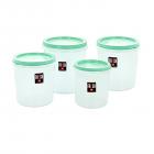 Cello Store Fresh Plastic Container Set, 4-Pieces, Green