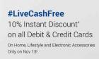 10% Instant Discount With All Debit/Credit Card On Fashion & Electronics Pproduct