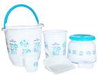 Princeware 6 Piece Plastic Bathroom Set, Blue