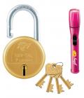 Godrej Nav-Tal 7 Lever Padlock (Golden) with Torch (Assorted color)