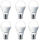 Philips 7 W Globe B22 LED Bulb  (White, Pack of 6)