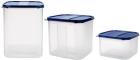 Signoraware Kitchen Organiser Set/3 - 25500 ml Plastic Tea Coffee & Sugar Container  (Pack of 3, Clear, Blue)