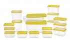 All Time Plastics Polka Container Set, 6.5 Litre, Set of 17, Yellow