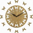 Mishty Wood Designer Wall Clock (Beige_25 x 25 cm)