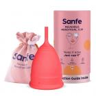 Sanfe Reusable Menstrual Cup With No Rashes, Leakage or Odor - Premium Design For Women - Medium