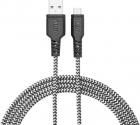 Mivi 6ft Nylon Braided 1.8 m Micro USB Cable  (Compatible with All Phones With Micro USB Port, Black, One Cable)