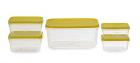 All Time Plastics Polka Container Set, 5-Pieces, Yellow