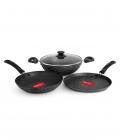 PIGEON NONSTICK GIFT SET - GRANITO 4 PC IB - Black