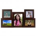 WENS 5-Picture MDF Photo Frame (19.25 inch x 10.25 inch, Brown)