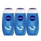 NIVEA Fresh Pure shower Gel, 250ml (Pack of 3)