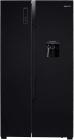 AmazonBasics 564 L Frost Free Side-by-Side Refrigerator with Water Dispenser (Black Glass Door)