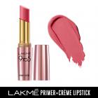 Lakmé 9To5 Primer + Creme Lip Color, Pink Twist CP9, 3.6 g