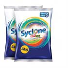 Syclone Total Wash Detergent Powder With Germ Clean Power - 4Kg + 4Kg (Twin Pack)