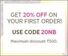 Get 20% off on your first order {Max. discount 300}