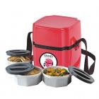 Go Hooked 3 Containers Lunch Box (RED)