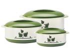 Milton Orchid Junior Insulated Casserole Set, 3-Pieces, Green