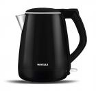 Havells Aqua Plus 1.2 litre Kettle/Tea Kettle/Coffee Maker/Milk Boiler/Water Boiler/ 304 Stainless Steel (Black, 1500 Watt)