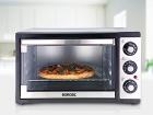 Borosil Prima 19 Liter 1300 Watt Convection Oven Toaster Griller (OTG), Shiny Silver Body