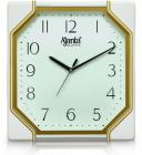 Ajanta Analog 28 cm X 28 cm Wall Clock  (White, With Glass)