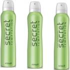 Secret Temptation 150ml each - AF-03 Deodorant Spray - For Men  (450 ml, Pack of 3)