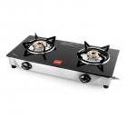 Cello Glorious Gas Stove 2 Burner Glass Top, Black