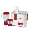 Maharaja Whiteline Gala Juicer Mixer Grinder White and Maroon